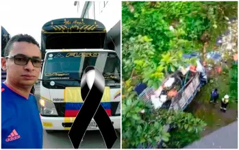 El conductor fallecido en el accidente fue identificado como Ómar Cardona, de Fresno, Tolima. FOTOS Cortesía