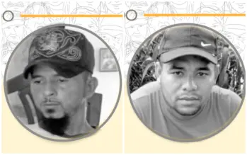 Fredy de Jesús David Giraldo (izq.) y Elkin de Jesús Oquendo Graciano (der.) son los dos últimos firmantes de paz asesinados en Antioquia. FOTOS Cortesía Indepaz
