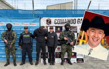 El CTI, el Gaula Militar y la Policía capturaron al teniente (r) Bladimir Londoño; en el recuadro, el cantante Luis Alfonso, “el Señorazo”. FOTOS: CORTESÍA Y EJÉRCITO.