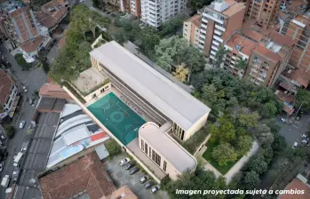 Este es el diseño del megacolegio de La América. Las obras beneficiarán a 280 estudiantes en la jornada de bachillerato. FOTO: ALCALDÍA