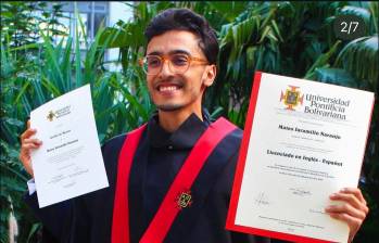 Mateo Jaramillo Naranjo era licenciado en Inglés-Español de la Universidad Pontificia Bolivariana y se graduó con honores. FOTO: cortesía Archivo personal