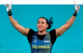 La antioqueña Mari Leivis Sánchez, quien fue medallista de plata en los Juegos Olímpicos París 2024, consiguió dos preseas doradas en levantamiento de pesas, el deporte donde Colombia dominó. FOTO bolivarianos