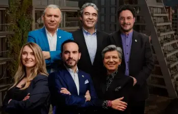 Los candidatos presidenciales Roy Barreras, Sergio Fajardo, Iván Cepeda, Paloma Valencia, Abelardo de Espriella y Claudia López. FOTO CORTESÍA