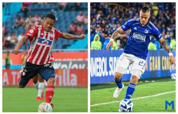 Carlos Bacca y Leo Castro, hombres gol de Junior y Millonarios, estarán presentes en la Superliga. FOTO CORTESÍA