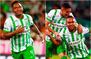 Los jugadores de Atlético Nacional se solidarizan con Morelos y se negaron a hablar en zona mixta. Foto: Manuel Saldarriaga.