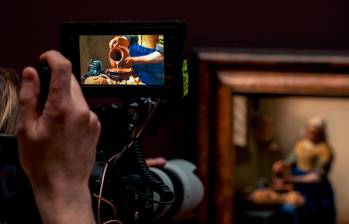 Así fue la grabación de Vermeer: La mayor exposición. Foto: Colprensa. 