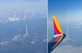 Videos del Artemis II vistos desde aviones de vuelos comerciales. Fotos: capturas de videos