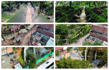 Algunas de las zonas antes de la intervención y como se planea que queden después de las mismas. FOTO: Cortesía