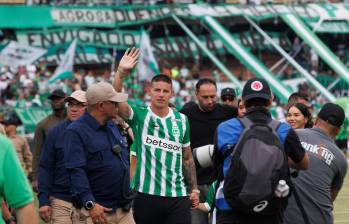 James durante su presentación en el estadio Atanasio Girardot. FOTO CAMILO SUÁREZ