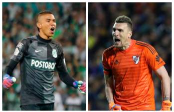 Kevin Mier y Franco Armani, dos porteros que han puesto hablar a la hinchada de Nacional. FOTOS ARCHIVO 