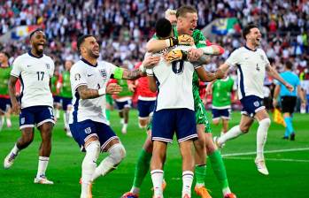 Inglaterra festejó su paso a la final de la Eurocopa. FOTO AFP