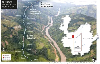 El proyecto Espíritu Santo es una de las más grandes centrales de generación que se proyectan en río Cauca después de Hidroituango. FOTO: Archivo