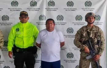 El extraditable Ignacio Alexánder Arends Villarueth, capturado en Bahía Hondita, La Guajira. FOTO: CORTESÍA DE LA POLICÍA.