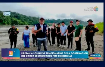 Siete mujeres y dos hombres fueron retenidos por los ilegales. Las primeras informaciones indican que están en buen estado de salud. FOTO CAPTURA DE VIDEO