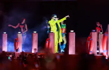 Ryan Castro durante su concierto en el Estadio Atanasio Girardot, donde reunió a cerca de 48.000 asistentes. FOTO: CAMILO SUÁREZ