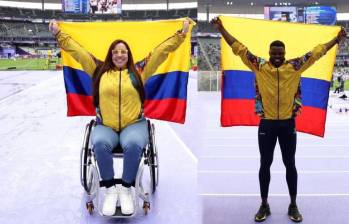 José Gregorio Lemos y Erica Castaño le entregaron a Colombia las primeras medallas de oro en los Paralímpicos de París. FOTOS Getty