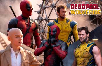 Ryan Reynolds y Hugh Jackman como Deadpool y Wolverine en esta nueva película. Emma Corin es la malvada Cassandra Nova. FOTOS Cortesía