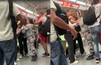 Según la denuncia, este altercado se presentó en la noche del pasado jueves en uno de los vagones, aunque sin especificar entre qué estaciones. Desde el Metro indicaron que no tuvieron reporte de la situación. FOTO: CORTESÍA TOMADA DE VIDEO