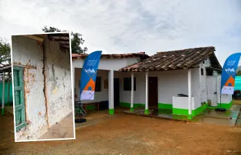 Después de sufrir notorias grietas, la vivienda fue reconstruida en 10 días mediante gestiones públicas y privadas. FOTOS: CORTESÍA GOBERNACIÓN DE ANTIOQUIA