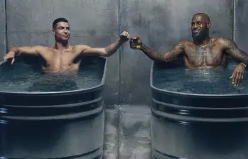 Cristiano Ronaldo (fútbol) y LeBron James (baloncesto) son dos de las figuras que aparecen en el cortometraje de Nike. FOTO: X CRISTIANO