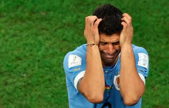 Luis Suárez pasó de la ilusión a la tristeza en el Mundial de Qatar. FOTO: EFE