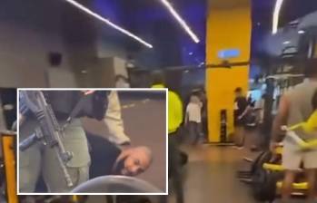 Agentes de la Dirección de Antinarcóticos de la Policía Nacional y la Interpol detuvieron al canadiense mientras se encontraba haciendo ejercicio en un gimnasio del barrio El Tesoro, en la comuna 14 (El Poblado). FOTO: CORTESÍA