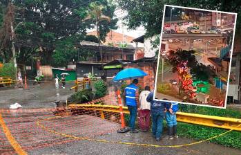 Por este daño, la movilidad hacia el corregimiento San Antonio de Prado, de Medellín, se colapsó y muchas personas se demoraron más de tres horas en llegar a sus casas desde Itagüí. FOTOS: CORTESÍA
