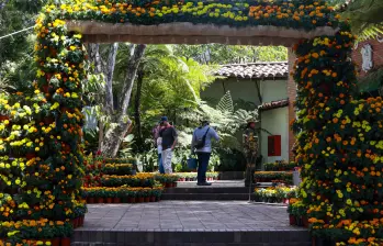 El Jardín Botánico de Medellín inauguró su primer jardín efímero inspirado en el Día de los Muertos. FOTO Manuel Saldarriaga
