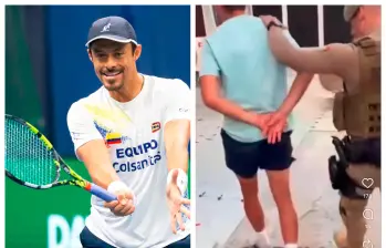 El tenista colombiano Cristian Rodríguez fue detenido en Brasil. FOTOS FEDECOLTENIS Y @BONFATENNIS