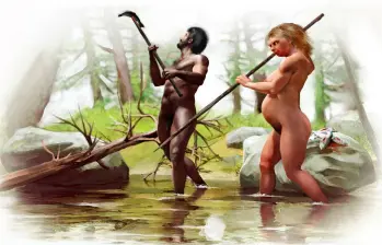Este es un hombre homo sapiens y una mujer neandertal. FOTO: José Antonio Peñas / Agencia SINC