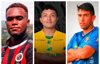 Wílmar Cruz, Jonathán Herrera y Henry Plazas, tres de los afectados por la reducción de cupos en el fútbol colombiano. FOTOS CORTESÍA Y DIMAYOR
