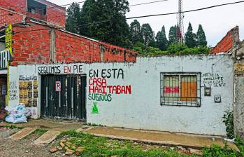 Casas del barrio La Chuscala en Caldas que han sido demolidas sin que se repare a los habitantes, entre los que había menores de edad. Foto: Manuel Saldarriaga Quintero