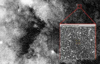 Esta imagen muestra la observación del cometa 3I/ATLAS cuando fue descubierto el 1 de julio de 2025. FOTO cortesía ATLAS, Universidad de Hawái y Nasa