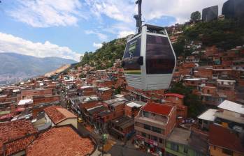 Imagen de referencia de la comuna El Popular de Medellín. Foto: Manuel Saldarriaga Quintero.