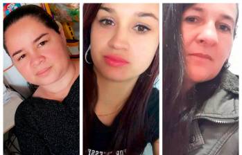 Las tres mujeres asesinadas este lunes en Antioquia (de izq. a der.): Sindy Andrea Villa Chica, de 35 años, en Anorí; Alejandra Cristina Hernández Ortiz, de 22 años, en Granada, y Claudia Elena Agudelo Lopera, de 42 años, en Yarumal. FOTOS: CORTESÍA