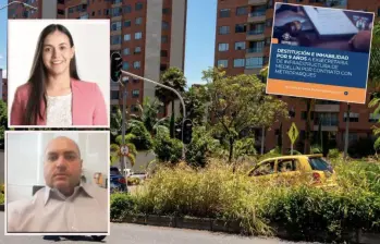 La exsecretaria de Infraestructura de Medellín, Natalia Urrego Arias, y al exgerente de Metroparques, Jorge Enrique Liévano Ospina. FOTO: EL COLOMBIANO y Cortesía