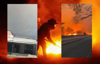 Las autoridades luchan contra las llamas en el departamento del Tolima, donde hay afectaciones a diferentes sectores, como el agrícola. Foto: Gobernación del Tolima - captura de videos