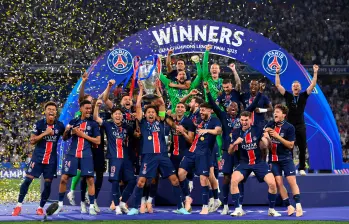 Con un equipo renovado, en el que se destacaron figuras como Desiré Doué, Ousmane Dembelé y Achraf Hakimi, PGS levantó la Orejona. Otro hecho inédito fue el estruendoso resultado de la final, 5-0. FOTO GETTY 