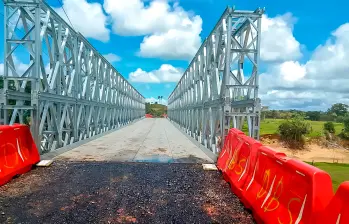 La Gobernación de Antioquia aportó 700 millones para la cimentación, mientras el Invías ejecutó el resto de la obra. Foto: Gobernación de Antioquia.
