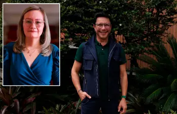 Cielo Rusinque, ministra de Justicia encargada, y el exgobernador de Magdalena, Carlos Caicedo. FOTOS: JEAN RODRÍGUEZ CARO Y CORTESÍA.
