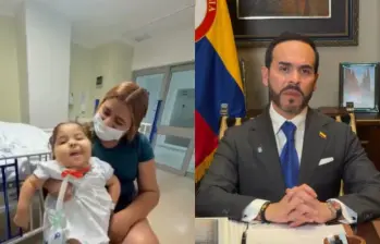 Carla Elena Parejo, de tres años, requiere ventilación mecánica y oxígeno de manera permanente. Su caso generó la intervención del presidente Abelardo De La Espriella y una respuesta de Nueva EPS. FOTO: Abelardo de la Espriella. 