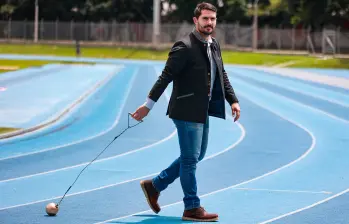 Jacobo D’ León Saldarriaga causó sensación a nivel nacional e internacional en el lanzamiento de martillo. Hoy, a sus 39 años, es un gran motivador para las nuevas generaciones del deporte. FOTO MANUEL SALDARRIAGA