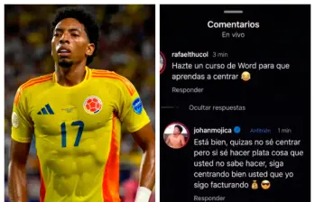 Johan Mojica y la respuesta que le lanzó a un aficionado en redes sociales. FOTOS