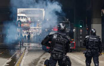 La actuación de la fuerza pública durante las protestas es uno de los principales focos de preocupación de la CIDH según lo expresó en su comunicado. FOTO MANUEL SALDARRIAGA