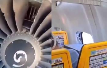 La esposa del pasajero aseguró que su marido quedó con parte del cuerpo fuera del avión tras la rotura de una ventanilla y permanece hospitalizado mientras avanza la investigación. FOTO: captura de pantalla tomado de @aviationbrk. 