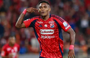 El delantero bolivarense Brayan León Muñiz, quien jugó en Junior el primer semestre de 2023, es uno de los goleadores del DIM en el Clausura con 7 tantos. Foto: Manuel Saldarriaga