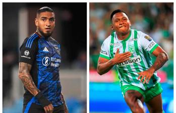 Cristian Arango y Alfredo Morelos conformarían una dupla de ataque de lujo en Nacional. FOTOS REAL SALT LAKE Y CAMILO SUÁREZ