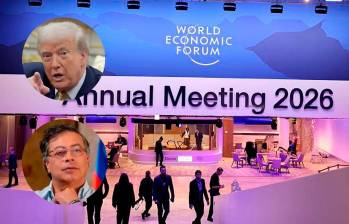En el Foro de Davos 2026, Donald Trump llevará una delegación récord de Estados Unidos, mientras Gustavo Petro, presidente colombiano, canceló a última hora. FOTO GETTY