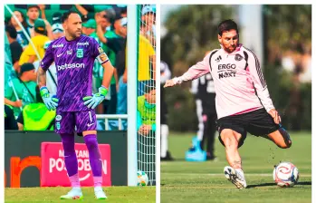 David Ospina y Lionel Messi han tenido recordados duelos durante sus carreras. FOTOS CAMILO SUÁREZ E INTER MIAMI