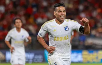 Falcao García, entre los referentes del fútbol colombiano. Su último equipo fue Millonarios. Foto Manuel Saldarriaga